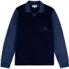 Sergio Tacchini Alvar Long Sleeve Polo In Blue