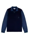 Sergio Tacchini Alvar Long Sleeve Polo In Blue