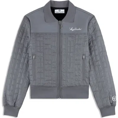 Sergio Tacchini Anji Quilted Track Jacket In Gray