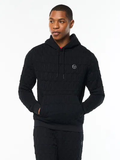 Sergio Tacchini Aversa Quilted Hoodie In Black