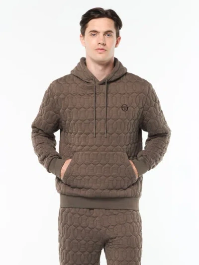 Sergio Tacchini Aversa Quilted Hoodie In Brown