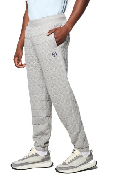 Sergio Tacchini Aversa Quilted Sweatpants In Light Heather Grey