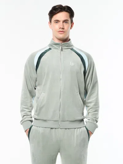 Sergio Tacchini Banda Velour Track Jacket In Green