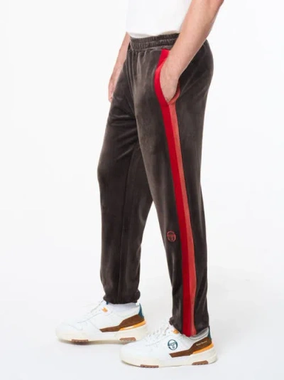Sergio Tacchini Banda Velour Track Pant In Brown