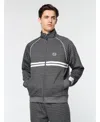 Sergio Tacchini Big & Tall Dallas Houndstooth Track Jacket In Black