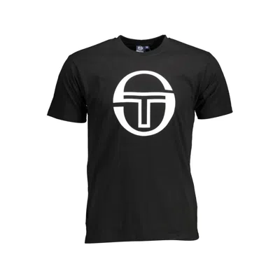 Sergio Tacchini Black Cotton Men T-shirt