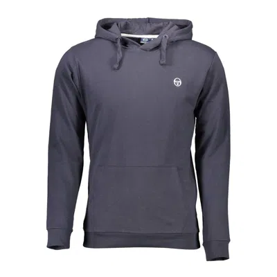Sergio Tacchini Blue Cotton Men Sweater With Hood