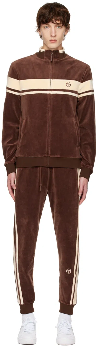 Sergio Tacchini Brown Damarindo Tracksuit Set In 440 Chocolate Fondan