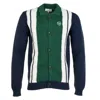 Sergio Tacchini Bruni Knit Cardigan Maritime Blue/ Gardenia/ Eden In Green