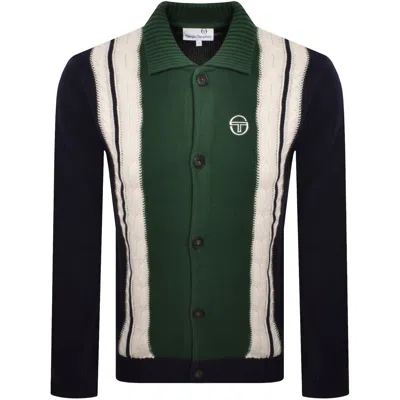 Sergio Tacchini Bruni Knit Cardigan Navy In Green