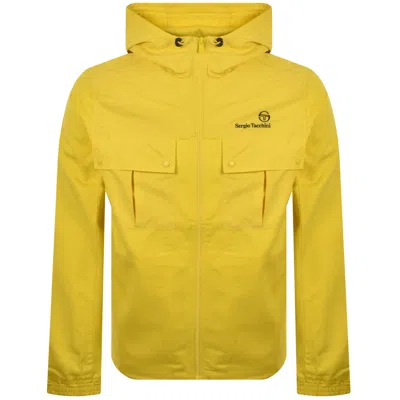 Sergio Tacchini Mens Mango Mint Calisti Hooded Cotton Jacket In Yellow