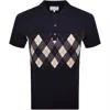 Sergio Tacchini Carezza Knit Polo Navy In Blue