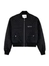 Sergio Tacchini Cipolla Quilted Bomber Jacket In Black