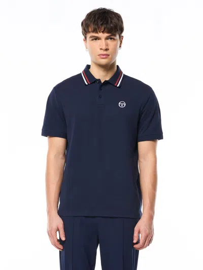 Sergio Tacchini Ciro Pique Polo In Blue