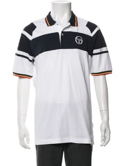 Pre-owned Sergio Tacchini Colorblock Pattern Short Sleeve W/ Tags In Black