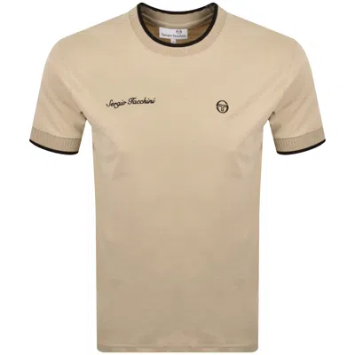 Sergio Tacchini Conte T Shirt Peyote Beige In Brown