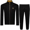 Sergio Tacchini Court Velour Tracksuit Black In Black