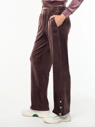 Sergio Tacchini Dalia Velour Track Pant In Brown
