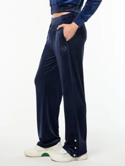 Sergio Tacchini Dalia Velour Track Pant In Blue