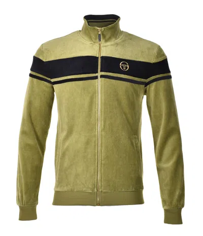 Sergio Tacchini Damarind Velour Track Top Sphagnum Green