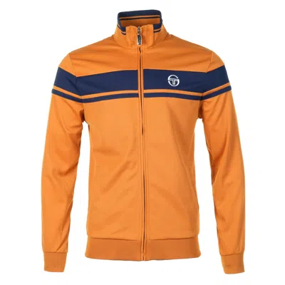 Sergio Tacchini Damarindo Tt Track Top Pumpkin Spice Maritime Blue In Brown
