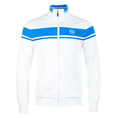 Sergio Tacchini Damarindo Tt Track Top White / Princess Blue In Animal Print