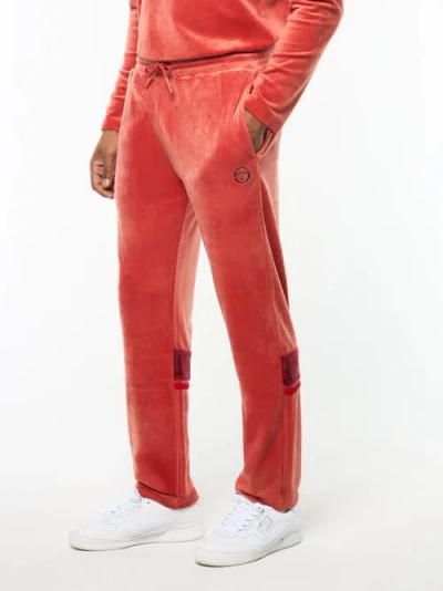 Sergio Tacchini Damarindo Velour Track Pant In Red