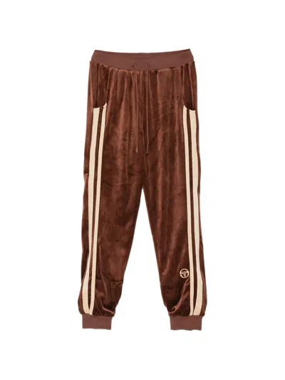 Sergio Tacchini Damarindo Velour Track Pants In Brown
