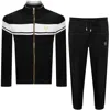 Sergio Tacchini Damarindo Velour Tracksut Black In Black