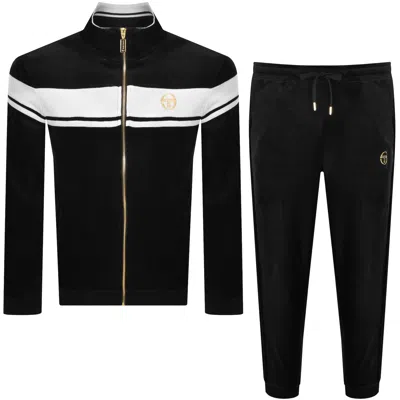 Sergio Tacchini Damarindo Velour Tracksut Black