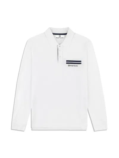 Sergio Tacchini Dario Long Sleeve Polo In White