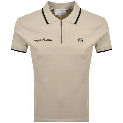 Sergio Tacchini Davide Polo T Shirt Beige In Neutral
