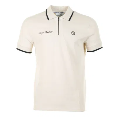 Sergio Tacchini Davide Zip Polo Shirt Peyote In White