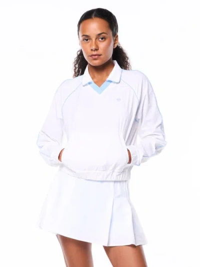 Sergio Tacchini Doni Long Sleeve Polo In White