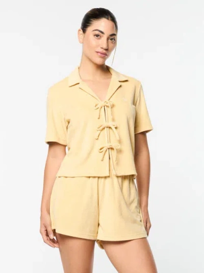 Sergio Tacchini Edda Cropped Shirt In Yellow