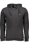 Sergio Tacchini Elegant Black Hooded Zip Sweatshirt In Black