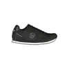 Sergio Tacchini Elegant Black Embroidered Sneakers With Laces In Black