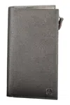 Sergio Tacchini Elegant Leather Bifold Wallet With Coin Men's Pocket In Grey