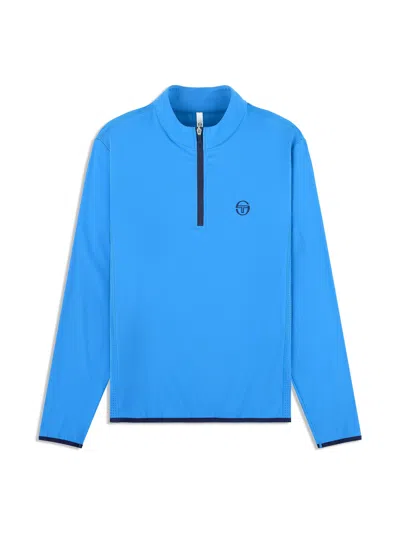 Sergio Tacchini Elio 1/4 Zip Pullover In Blue
