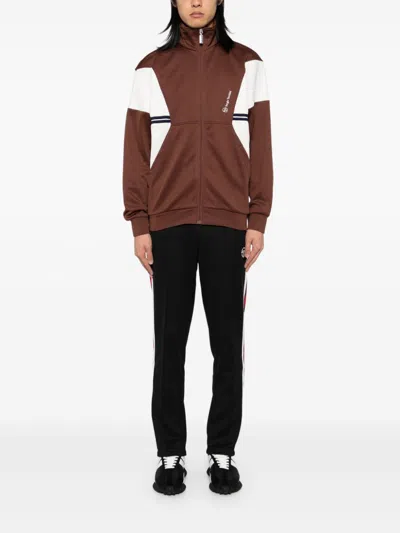 Sergio Tacchini Embroidered Track Jacket In Brown