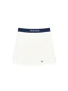 Sergio Tacchini Essential Pique Pleats Skirt In White