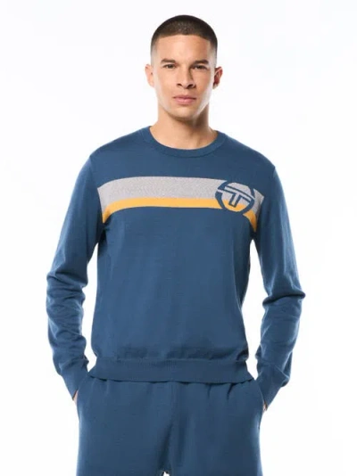 Sergio Tacchini Fausto Crewneck Sweater In Blue