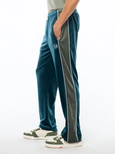 Sergio Tacchini Forato Velour Track Pant In Blue