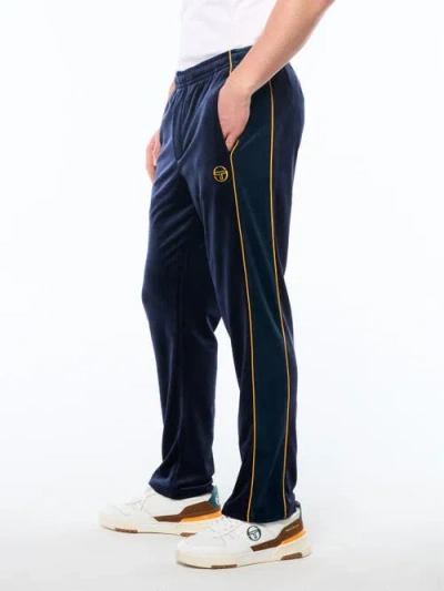 Sergio Tacchini Forato Velour Track Pant In Blue