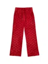 Sergio Tacchini Gabrisa Velour Track Pant In Red