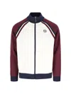 Sergio Tacchini Striped Zip Sweatshirt In White