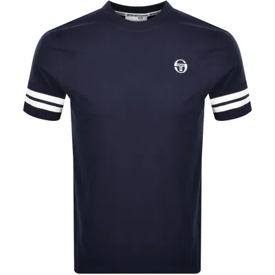 Sergio Tacchini Grello T Shirt Maritime Blue In Navy
