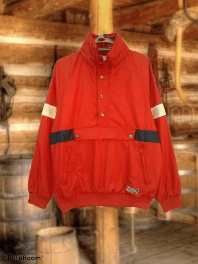 Pre-owned Sergio Tacchini Lightlayers  Men's Anorak Jacket Pullover In Red