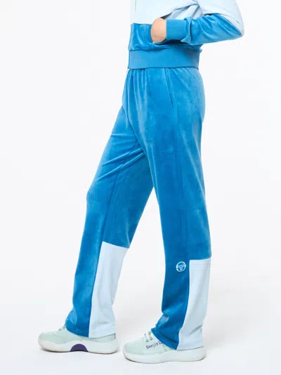 Sergio Tacchini Lina Velour Track Pant In Blue