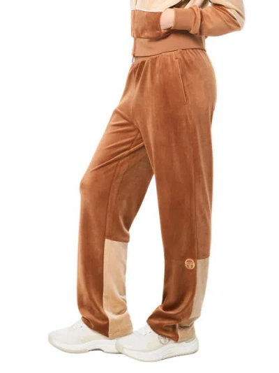 Sergio Tacchini Lina Velour Track Pant In Brown